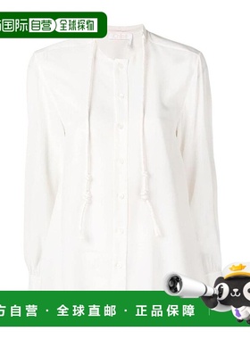 CHLOÉ 女士衬衫 C19UHT44004107 SS2019 白色 抽绳细节罩衫