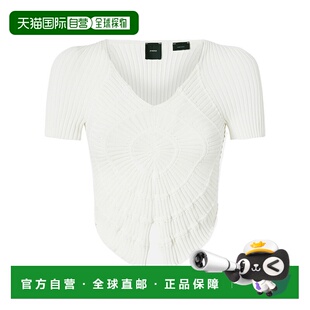 白色短袖 PINKO SS2025 104625A2E6Z09 女士针织毛衣