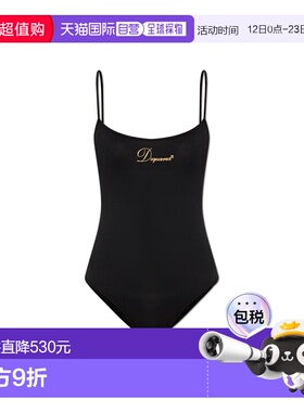 DSQUARED2 女士T恤 D8F0462200001 SS2026 黑色 Bodysuit with st