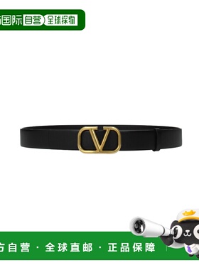 VALENTINO 男士腰带 T0Q90ECU0NO0NO SS2021 黑色 黑色徽标腰带