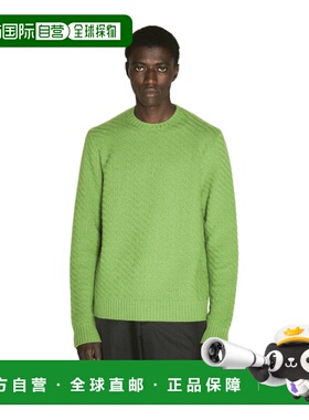 PRADA 男士针织毛衣 UMB89015TQSOOOF077G AW2024 绿色长袖羊绒