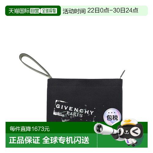 GIVENCHY 男士化妆包 BK60FVK21H001 SS2026 黑色 COMPACT POUCH