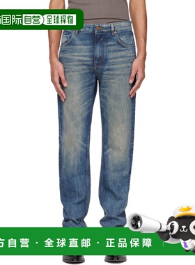 1h可退 潮奢 Balmain 巴尔曼 男士 蓝色 Straight-Cut 牛仔裤 GH1