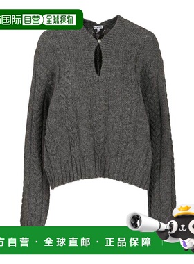LOEWE 女士针织衫 S540Y14KGU1120 AW2025 灰色 长袖毛衣