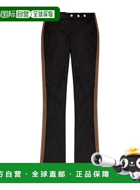 MISBHV 女士休闲裤 250W303BLACK SS2025 黑色 喇叭休闲裤