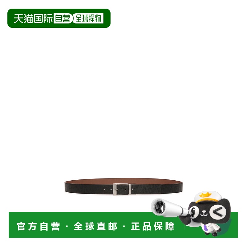 1h可退 bally 男士 腰带巴利双面牛皮针扣
