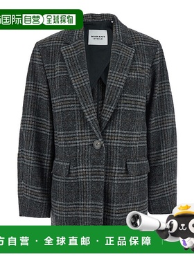 1h可退 潮奢 ISABEL MARANT 女士 'Gesina' Revers 灰色单排扣凹