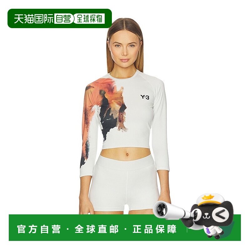 1h可退 潮奢 Y-3 女士 X Pro 美国公开赛网球短款长袖上衣 JM4787