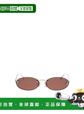 FENDI 男士眼镜 FE4075US32S AW2025 粉红色 椭圆形太阳镜