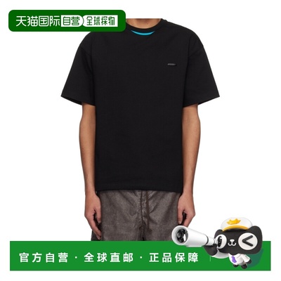 Ader Error 男士T恤 BO01SSTS0109BK SS2025 黑色短袖