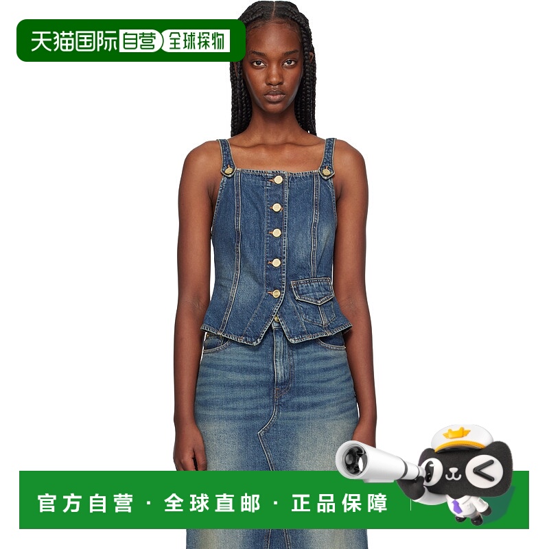 1h可退 潮奢 GANNI 甘尼 女士 蓝色 Heavy Washed 上装 J1580