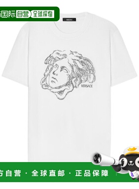 VERSACE 男士T恤 10139441A150951W000 AW2025 白色范思哲男装