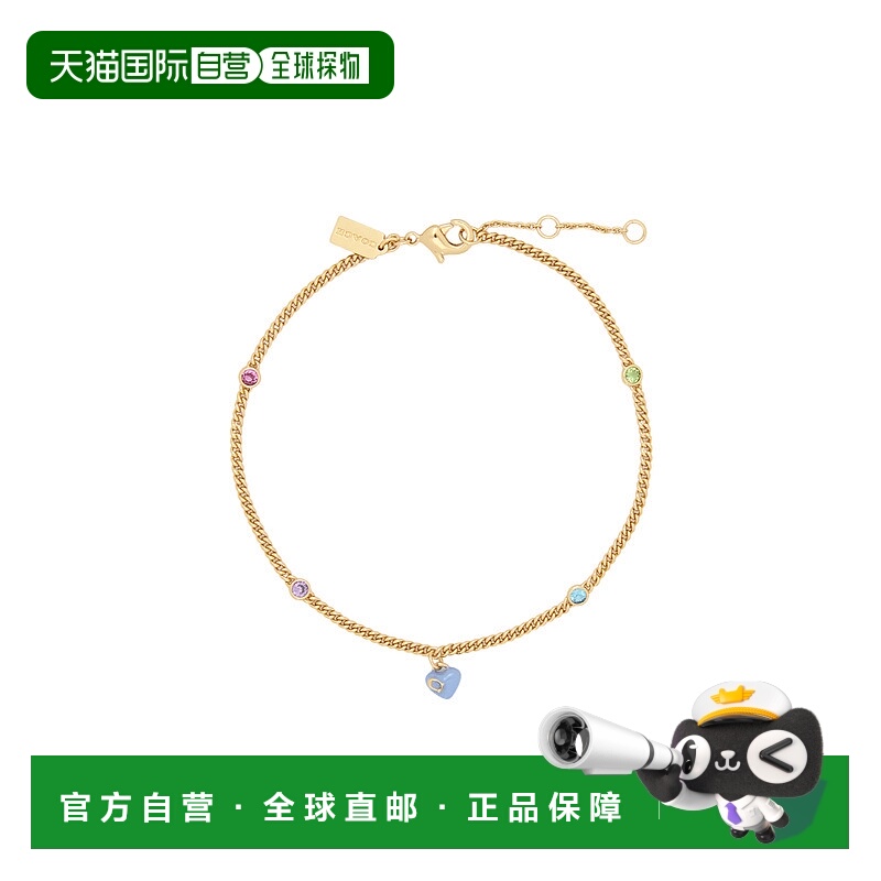 1h可退 COACH 女士踝链 430003GLD966 SS2025 金色 链条脚链