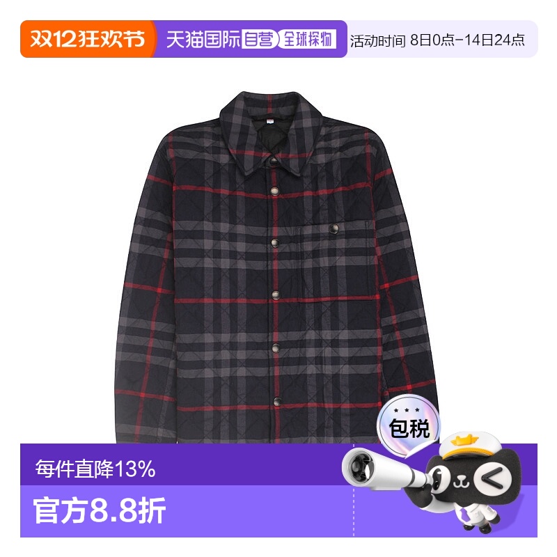 Burberry 男士绗缝衬垫衬衫夹克 80841881