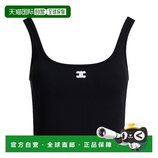 女士背心吊带 无袖 RY0D2D02038NO 黑色 上衣 AW2025 CELINE