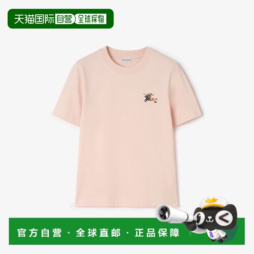 BURBERRY 女士T恤 8127957 AW2026 粉红色 Cotton t-shirt with K