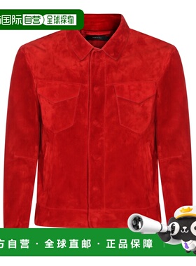 1h可退 潮奢 Tom Ford 汤姆 福特 男士 红色皮革夹克 LBI004LMS02