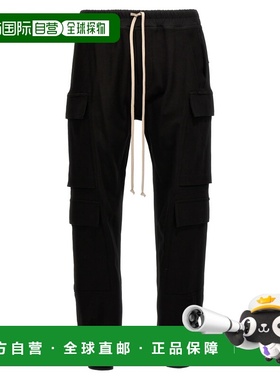 RICK OWENS 男士休闲裤 RU01D3337BA09 SS2025 黑色