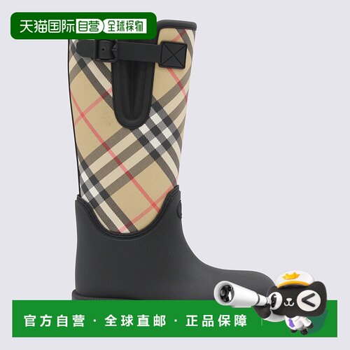 BURBERRY 女士靴子 8111677A1189 AW2025 黑色 Printed rubber Ma