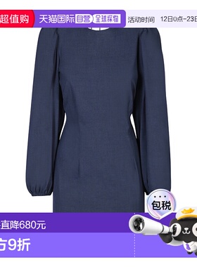 GANNI 女士半身裙 F8500683 AW2023 黑色 Open back mini dress b