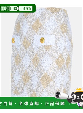 BALMAIN 女士半身裙 DF0LB015KH66GVS AW2024 白色