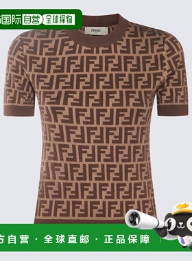 FENDI 女士针织衫 FZXC72ASJTF0GGE CO 棕色 Pullover