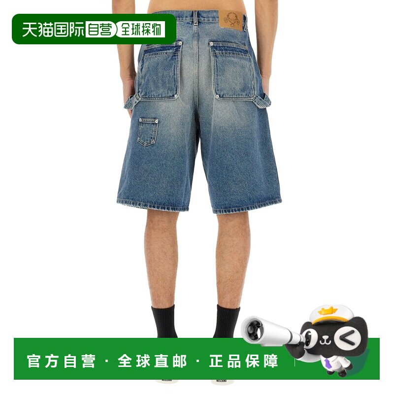 MOSCHINO 男士短裤 032902230281 SS2025 蓝色 DENIM SHORTS图片