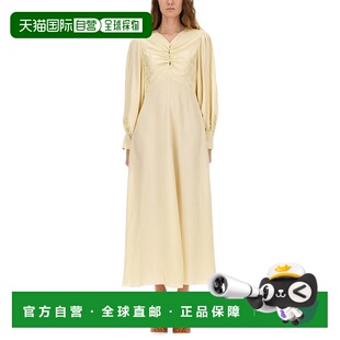 CHLOÉ 女士连衣裙 25ARO31115753 CO 黄色 RUCHED SILK DRESS