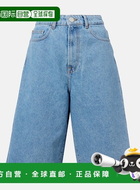 1h可退 潮奢 RÓhe 女士 宽松款牛仔短裤 blue蓝色 舒适时尚