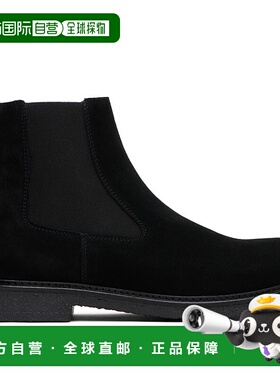 1h可退 潮奢 BOSS 波士 男士 黑色 Elasticated Panels 切尔西靴