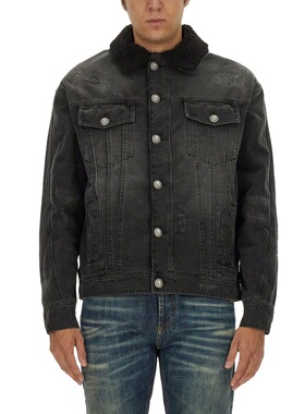 BALMAIN 男士外套 DH1TC315DE68 AW2024 黑色