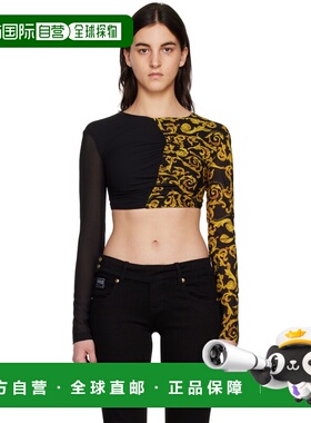 versace 范思哲 女士 黑色 & 黄色 Cropped 上装 E74HAM242ENS217