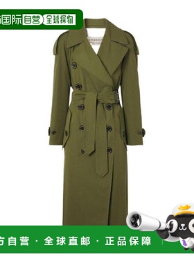BURBERRY 女士外套 80387611 SS2022 绿色 轻薄嘎巴甸 Trench 风