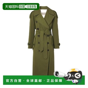 SS2022 80387611 绿色 轻薄嘎巴甸 风 BURBERRY Trench 女士外套