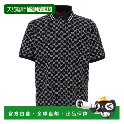 GUCCI 男士POLO衫 788024XJHH74137 SS2026 深蓝色短袖