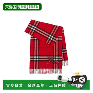 女士围巾 宽版 81192841 红色 十字绣格纹围巾 AW2025 BURBERRY