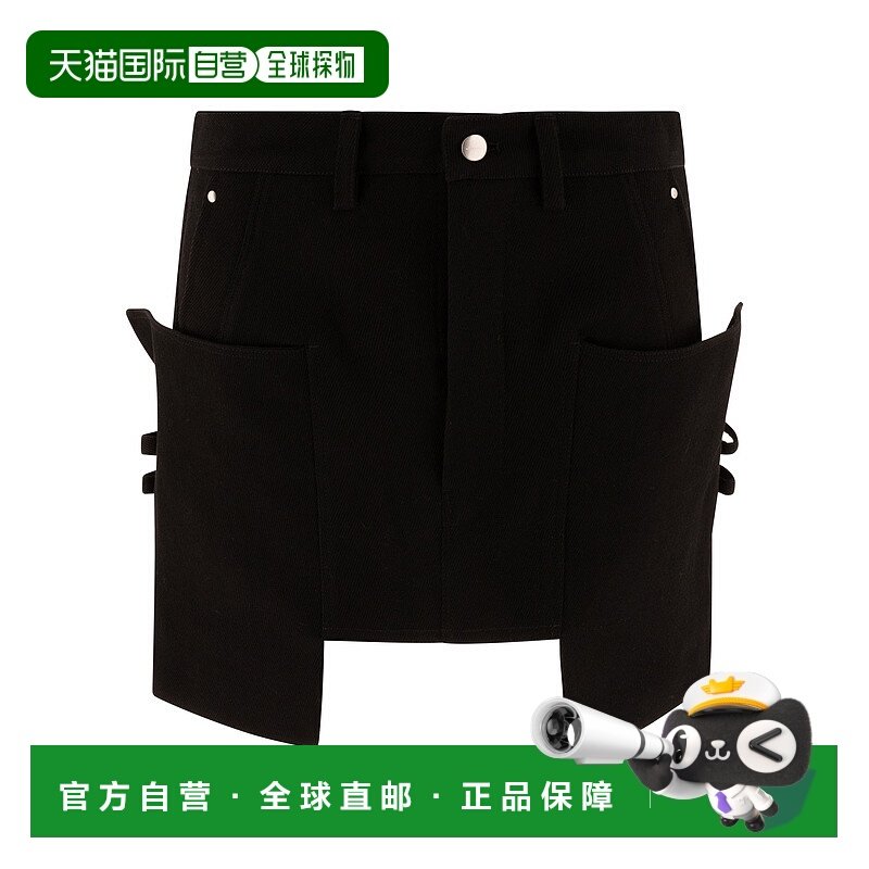 RICK OWENS 女士半身裙 RP02D3342WD09 AW2024 黑色