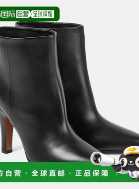 1h可退 潮奢 The Row 女士 Prudens 皮质短靴 black黑色 舒适时尚