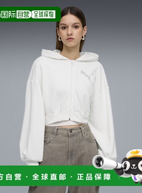 Essentials Graphics Bedazzled 女子拉链连帽卫衣