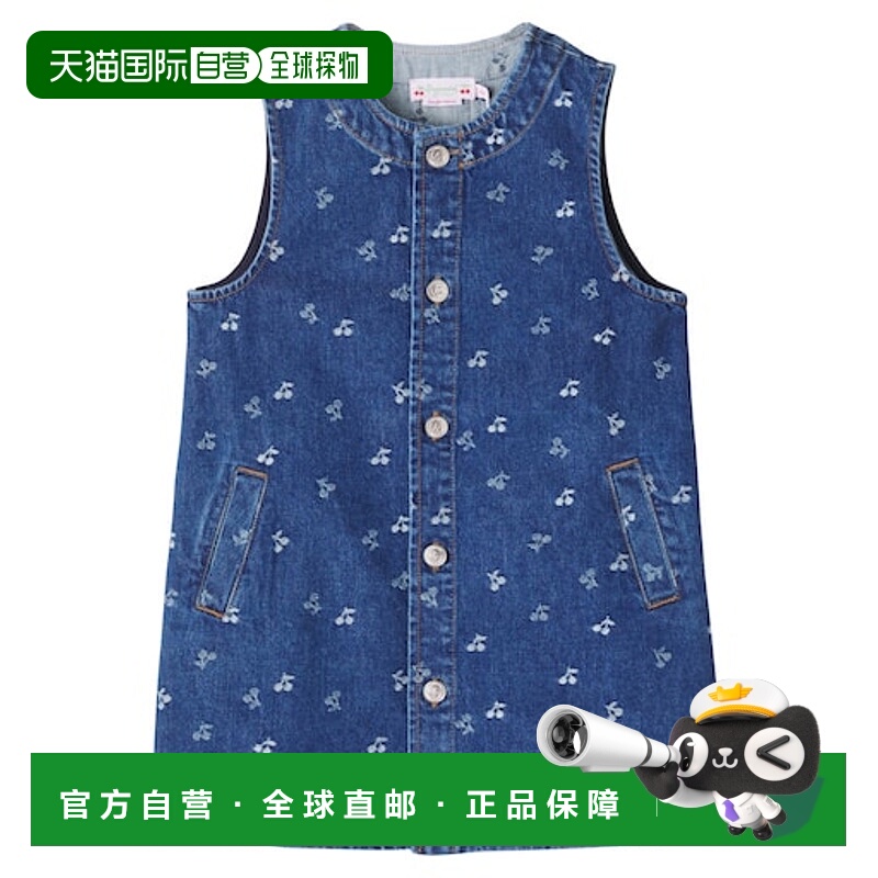 1h可退 潮奢 Bonpoint 女童 刺绣牛仔连衣裙童装