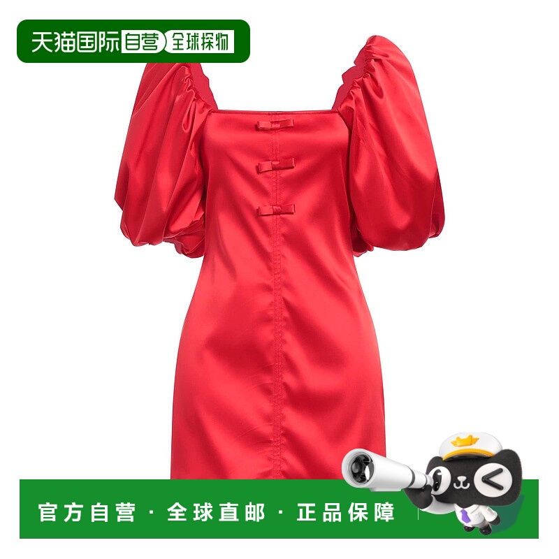 潮奢 GANNI 甘尼 女士 短款连衣裙 red红色 舒适时尚