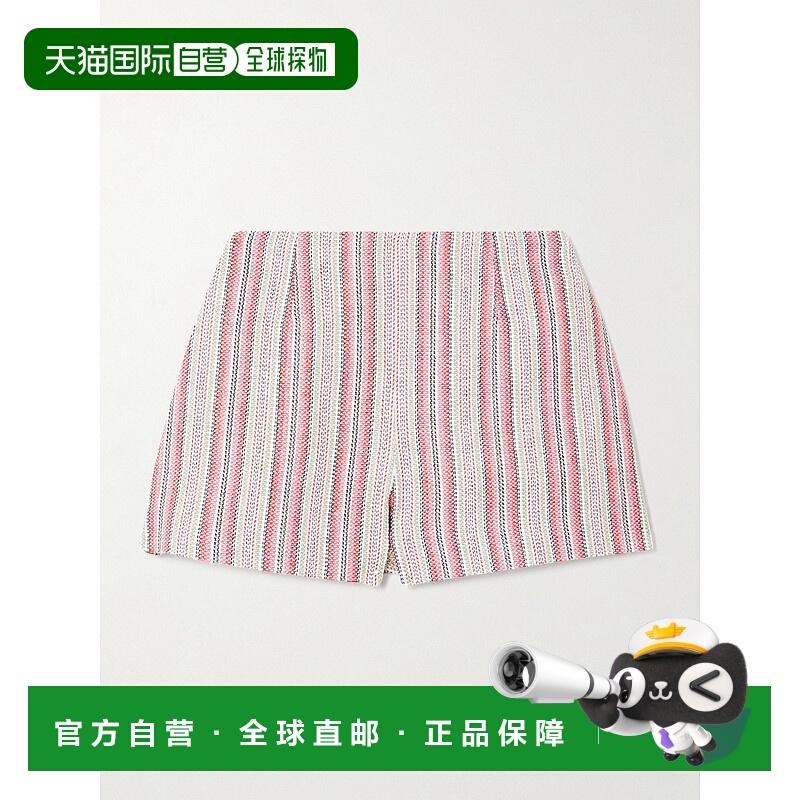 1h可退 潮奢 FAITHFULL THE BRAND 女士 Luda 条纹亚麻棉混纺短裤