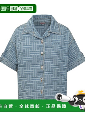 KENZO 女士衬衫 FF52DC2496J4DB-0 SS2025 蓝色 Kenzo Oversized