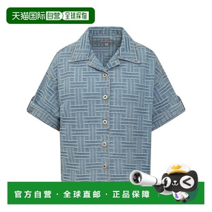 FF52DC2496J4DB SS2025 蓝色 Oversized KENZO Kenzo 女士衬衫