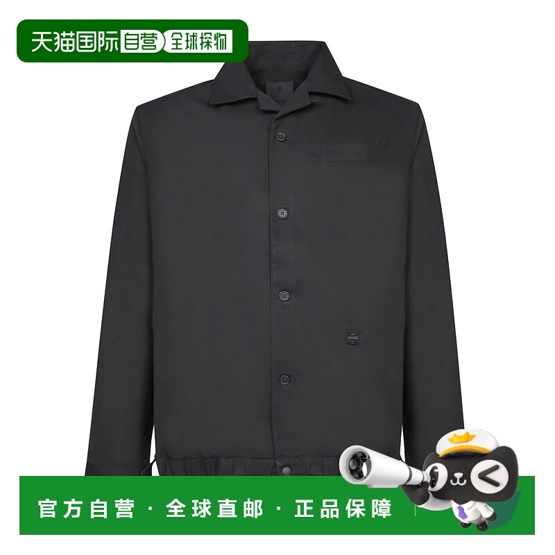 1h可退 GIVENCHY 男士衬衫 BM610715K5001 AW2024 黑色