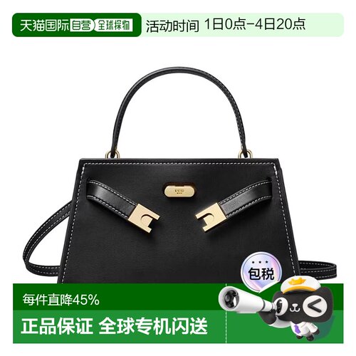 TORY BURCH 汤丽柏琦Lee Radziwill 顶部提手敞口金色配件小牛皮