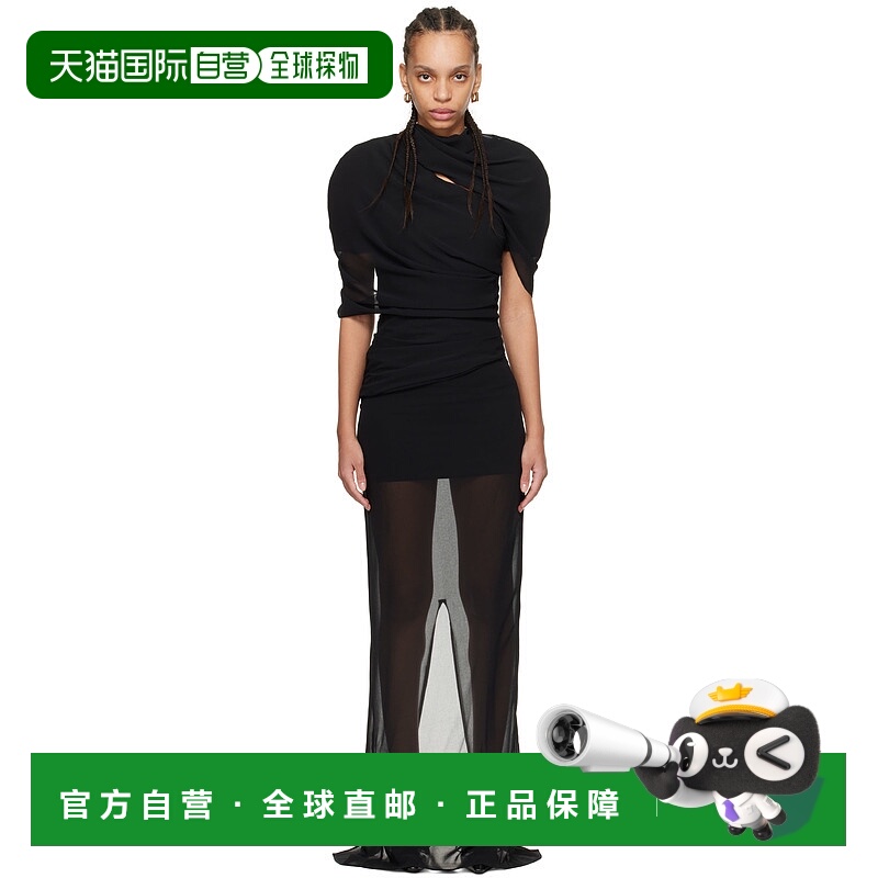 潮奢 Jacquemus 女士 黑色 La Robe Castagna Longue 连衣裙 25E2