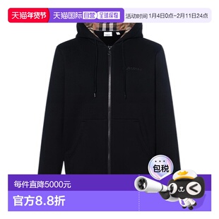 BURBERRY 男士外套 81136051 AW2025 黑色 连帽卫衣