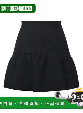 PINKO 女士半身裙 105767A2QVZ99 AW2025 黑色 Ruffled Miniskirt