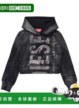 DIESEL 女童卫衣 J02376KYAZUK900 AW2025 黑色 长袖卫衣
